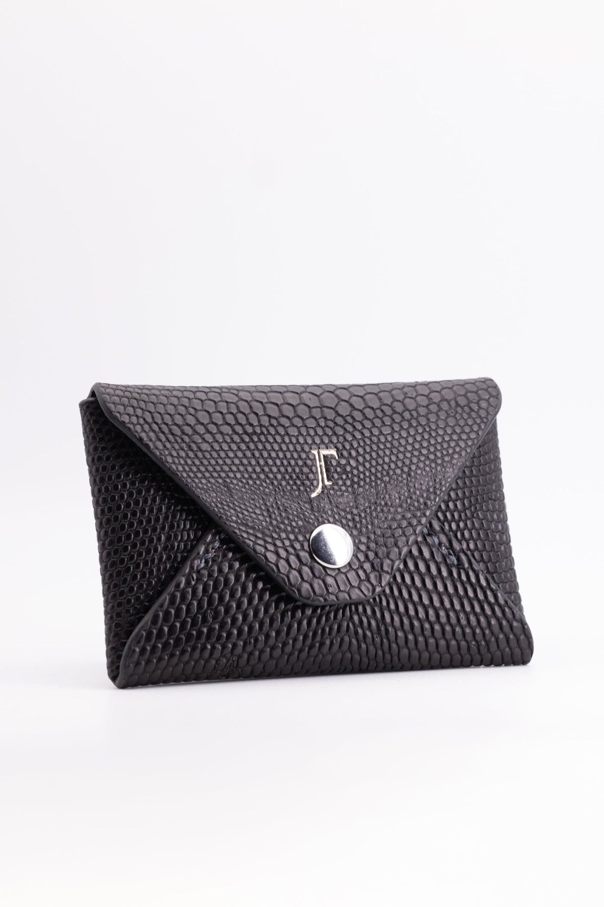 The Kenneth Envelope Card Wallet - Black Lizard