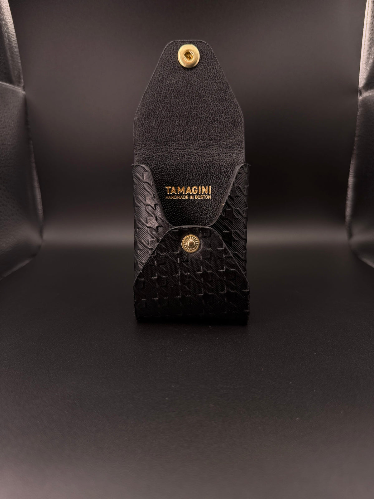 The Vert Wallet - Black Embossed Houndstooth