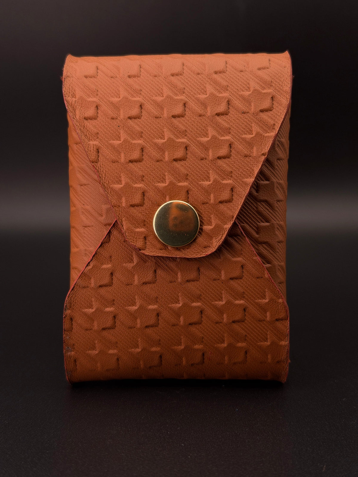 The Vert Wallet - Gold Embossed Houndstooth