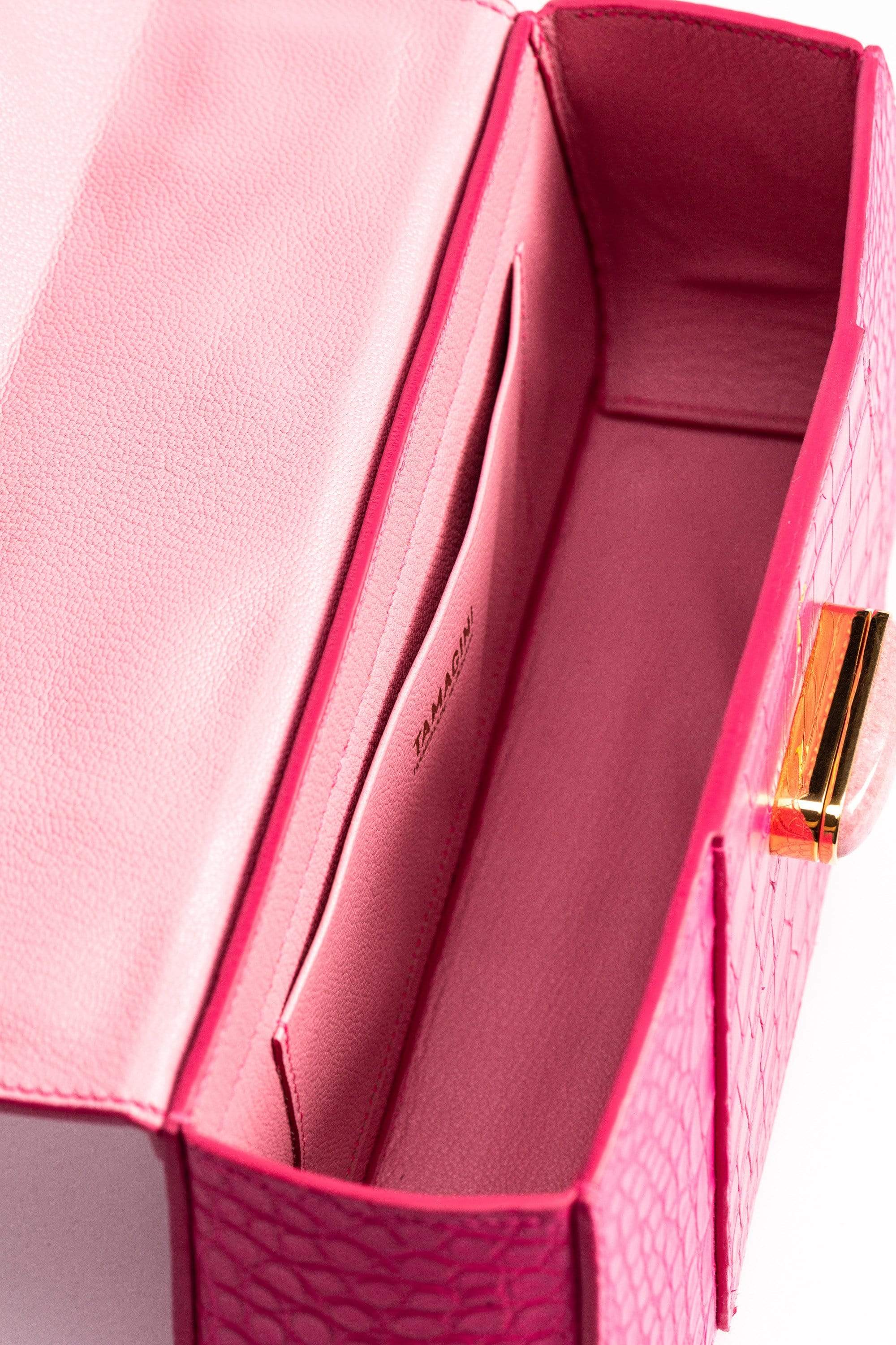 Tamagini Leather The Symphony Bag - Hot Pink American Alligator | Tamagini Leather