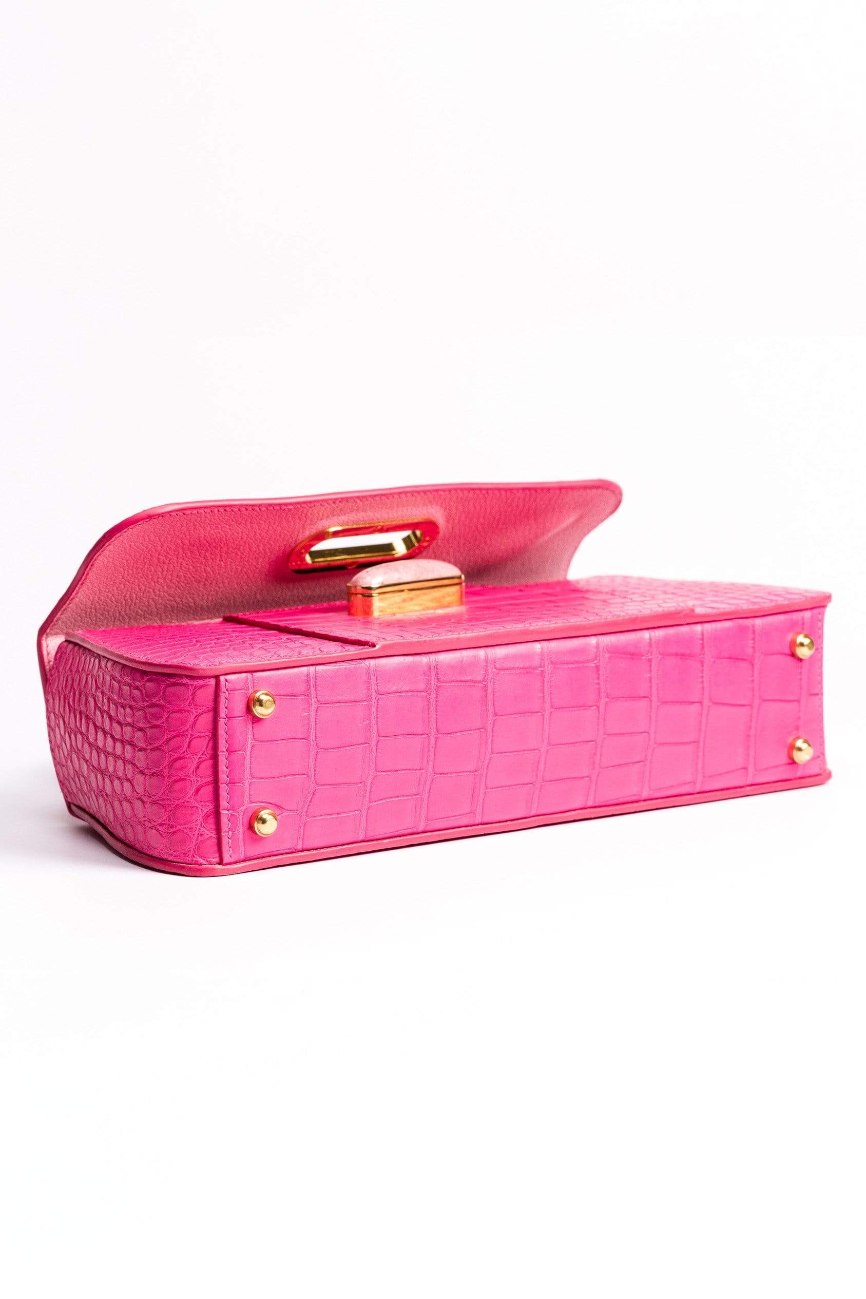 Tamagini Leather The  Symphony Bag - Hot Pink American Alligator | Tamagini Leather