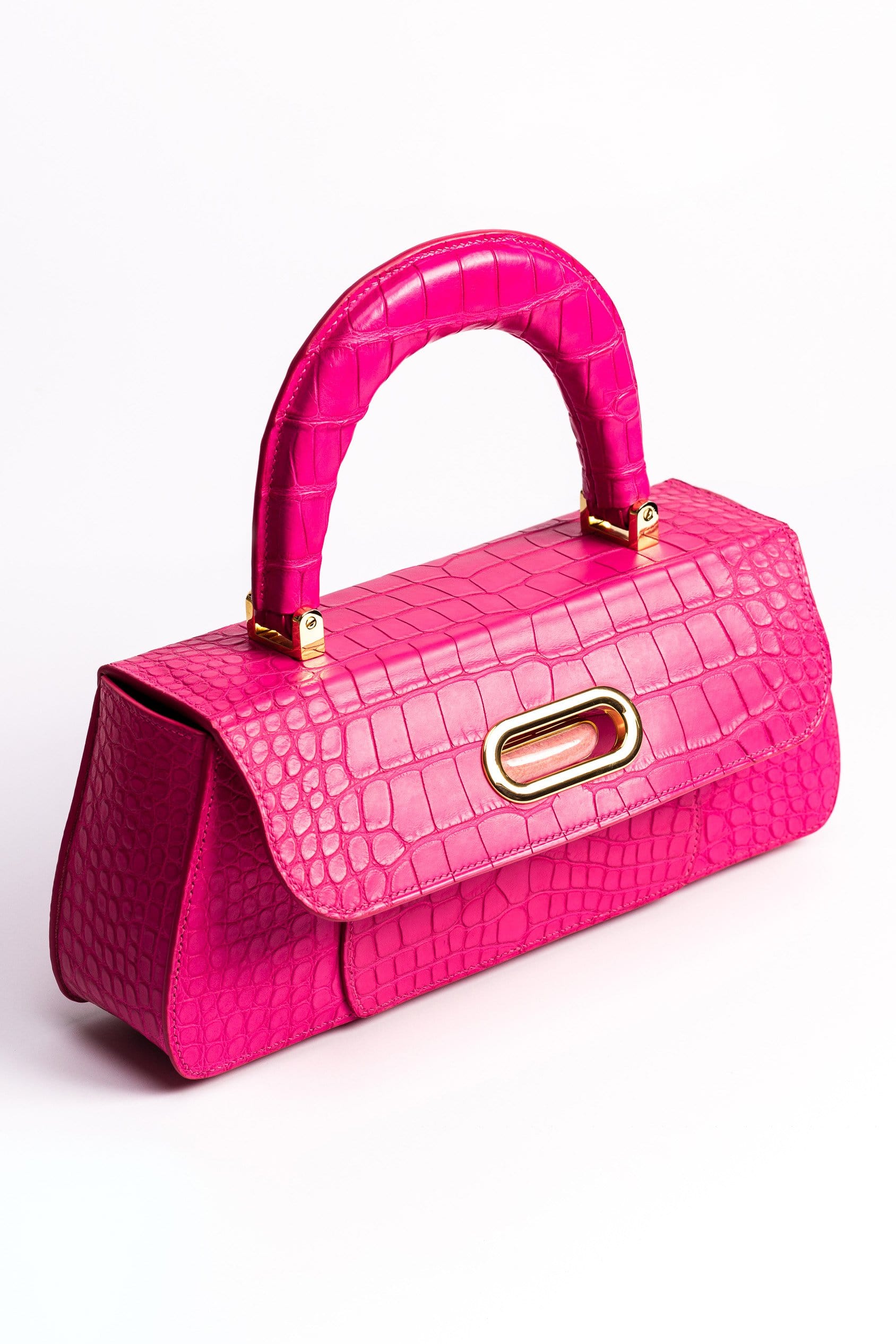 Tamagini Leather The Symphony Bag - Hot Pink American Alligator | Tamagini Leather