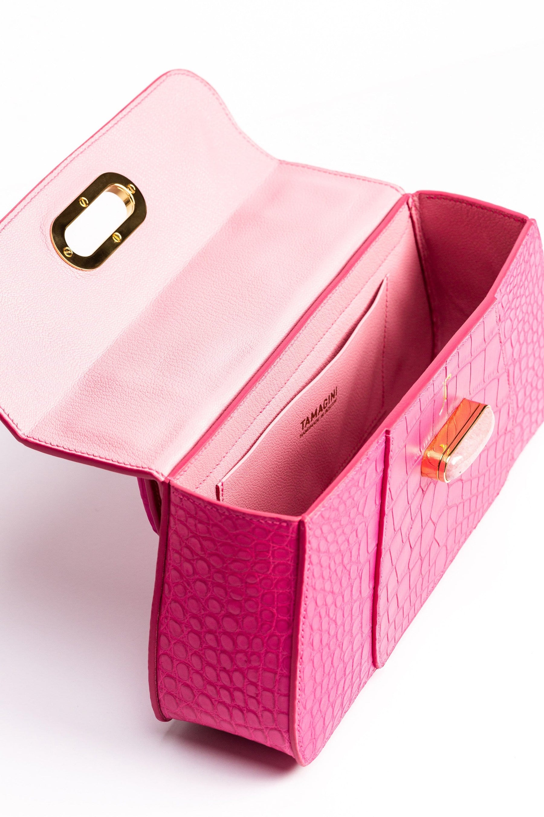 Tamagini Leather The Symphony Bag - Hot Pink American Alligator | Tamagini Leather