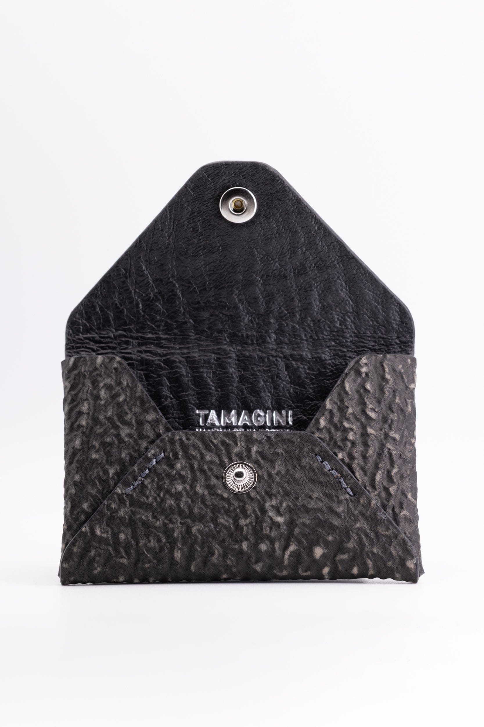 The Kenneth Envelope Card Wallet - Black and Grey Shark