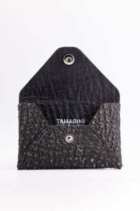 The Kenneth Envelope Card Wallet - Black and Grey Shark