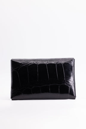 The Kenneth Envelope Card Wallet - Millennium Black Alligator
