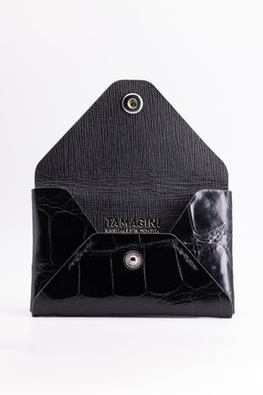 The Kenneth Envelope Card Wallet - Millennium Black Alligator