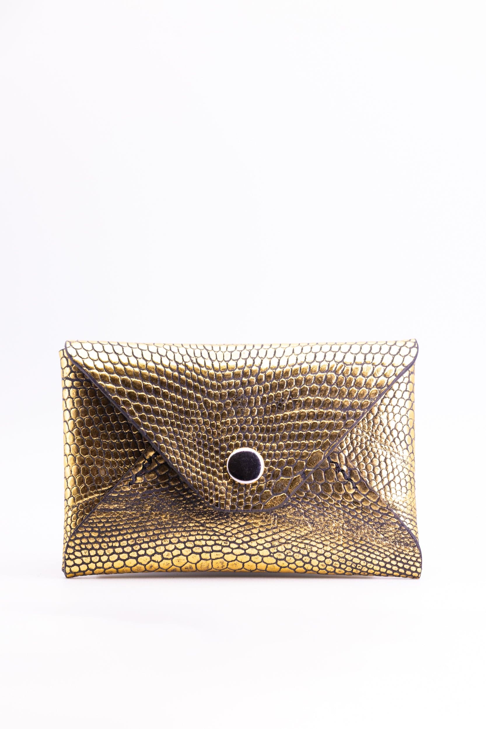 The Kenneth Envelope Card Wallet - Gold Foil Lizard