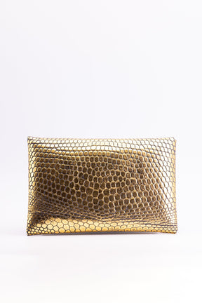 The Kenneth Envelope Card Wallet - Gold Foil Lizard