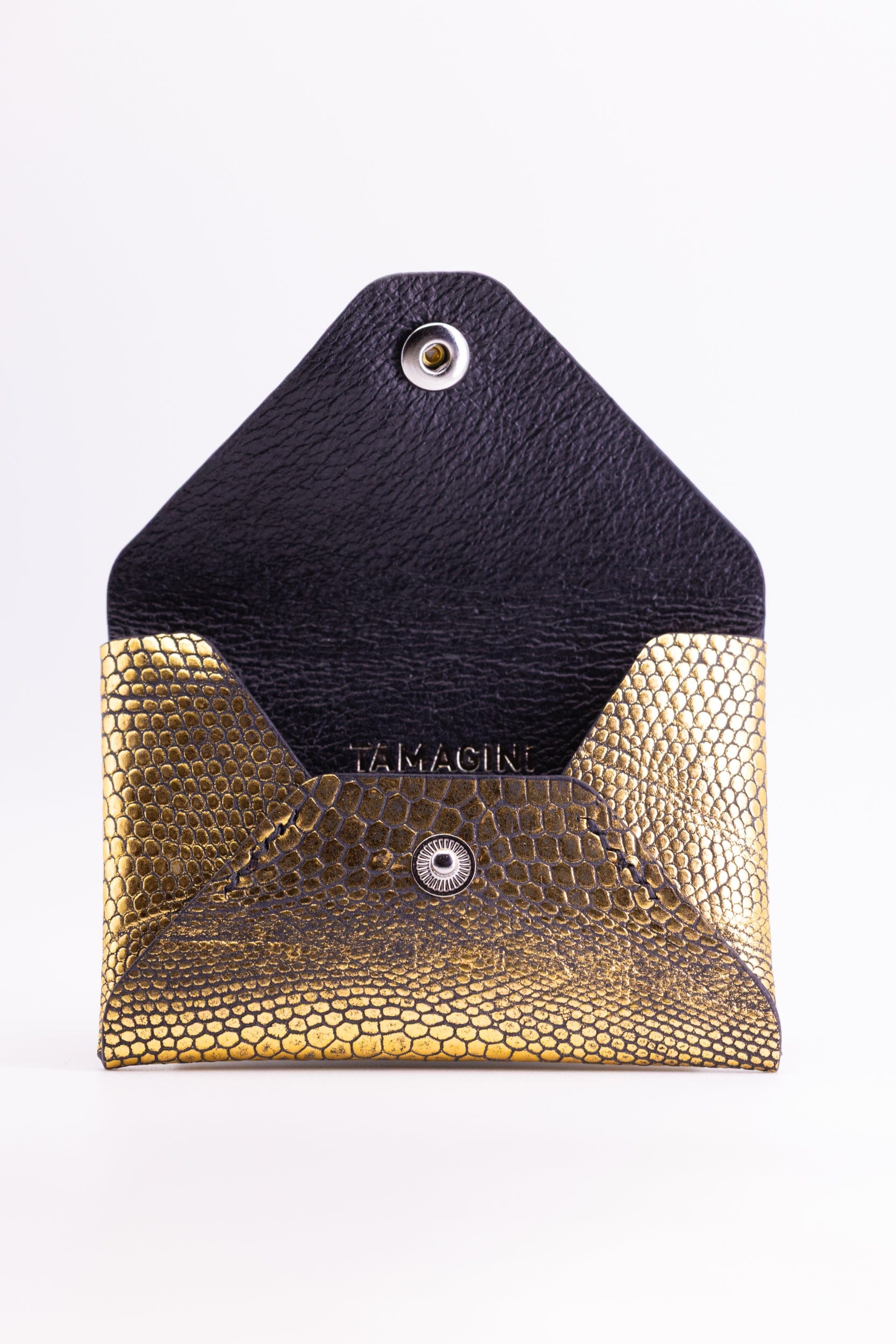 The Kenneth Envelope Card Wallet - Gold Foil Lizard