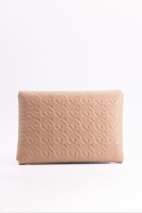 The Kenneth Envelope Card Wallet - Taupe Embossed Houndstooth