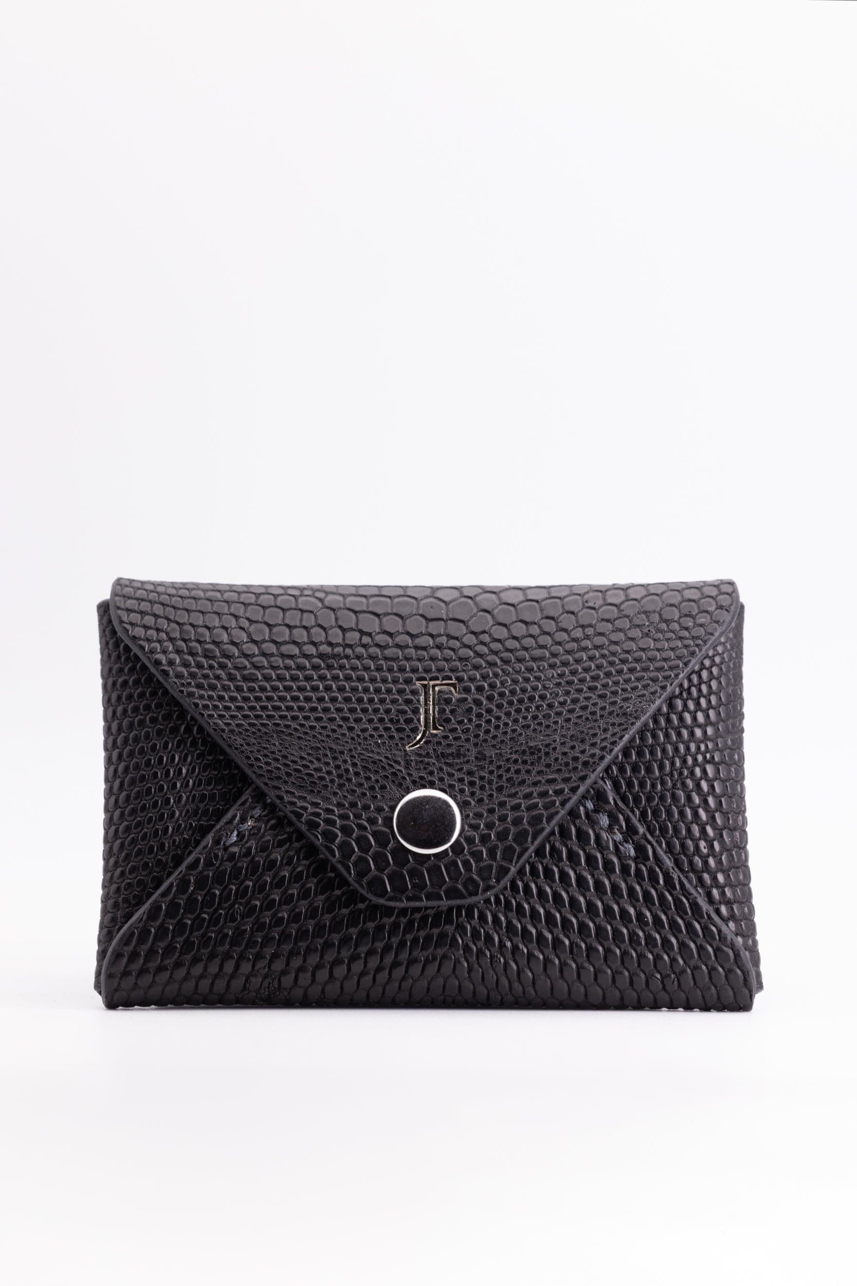 The Kenneth Envelope Card Wallet - Black Lizard