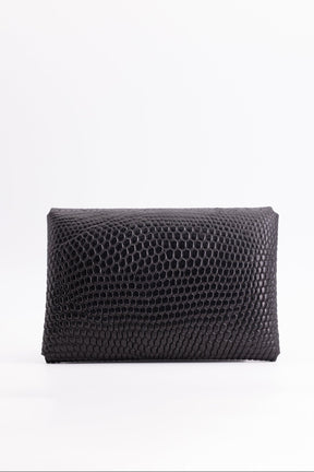 The Kenneth Envelope Card Wallet - Black Lizard