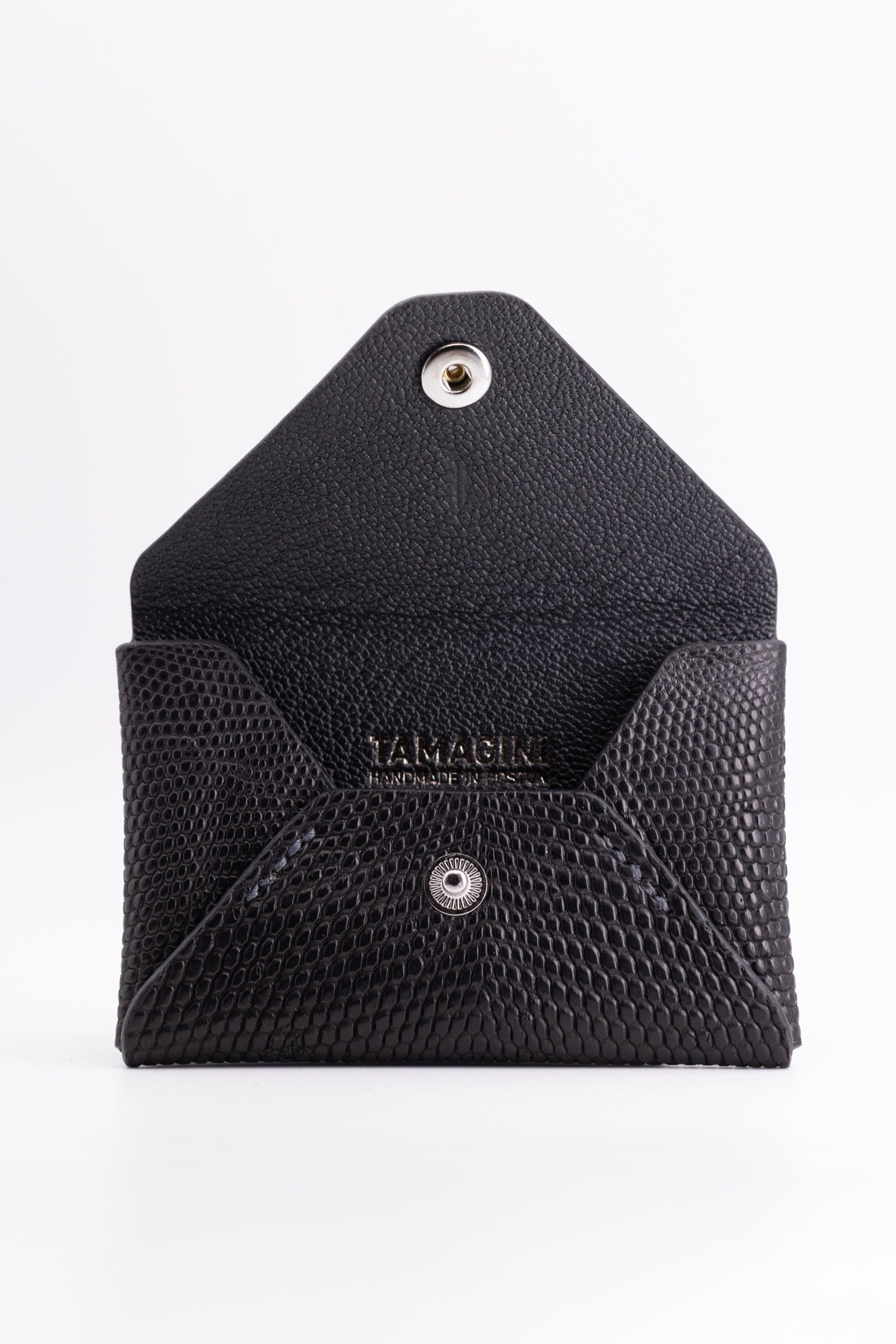 The Kenneth Envelope Card Wallet - Black Lizard