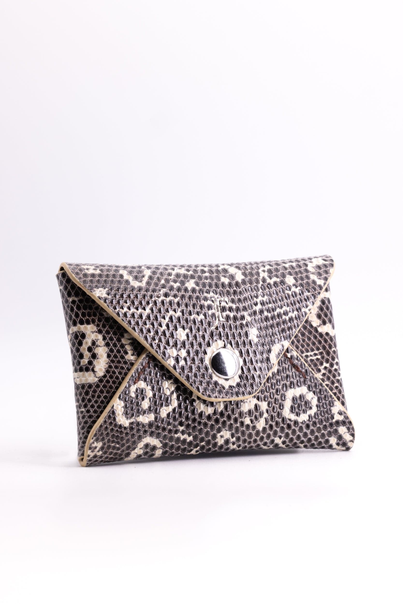 The Kenneth Envelope Card Wallet - Natural Ring Lizard