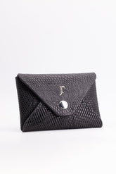 The Kenneth Envelope Card Wallet - Black Lizard