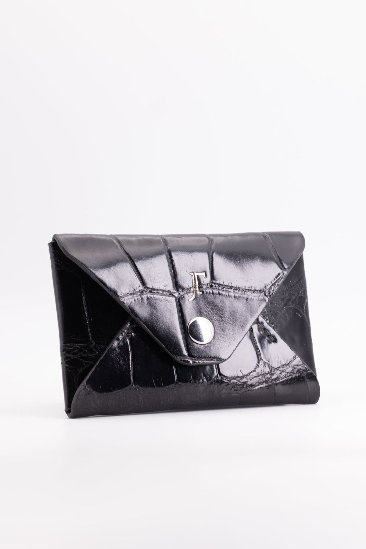The Kenneth Envelope Card Wallet - Millennium Black Alligator