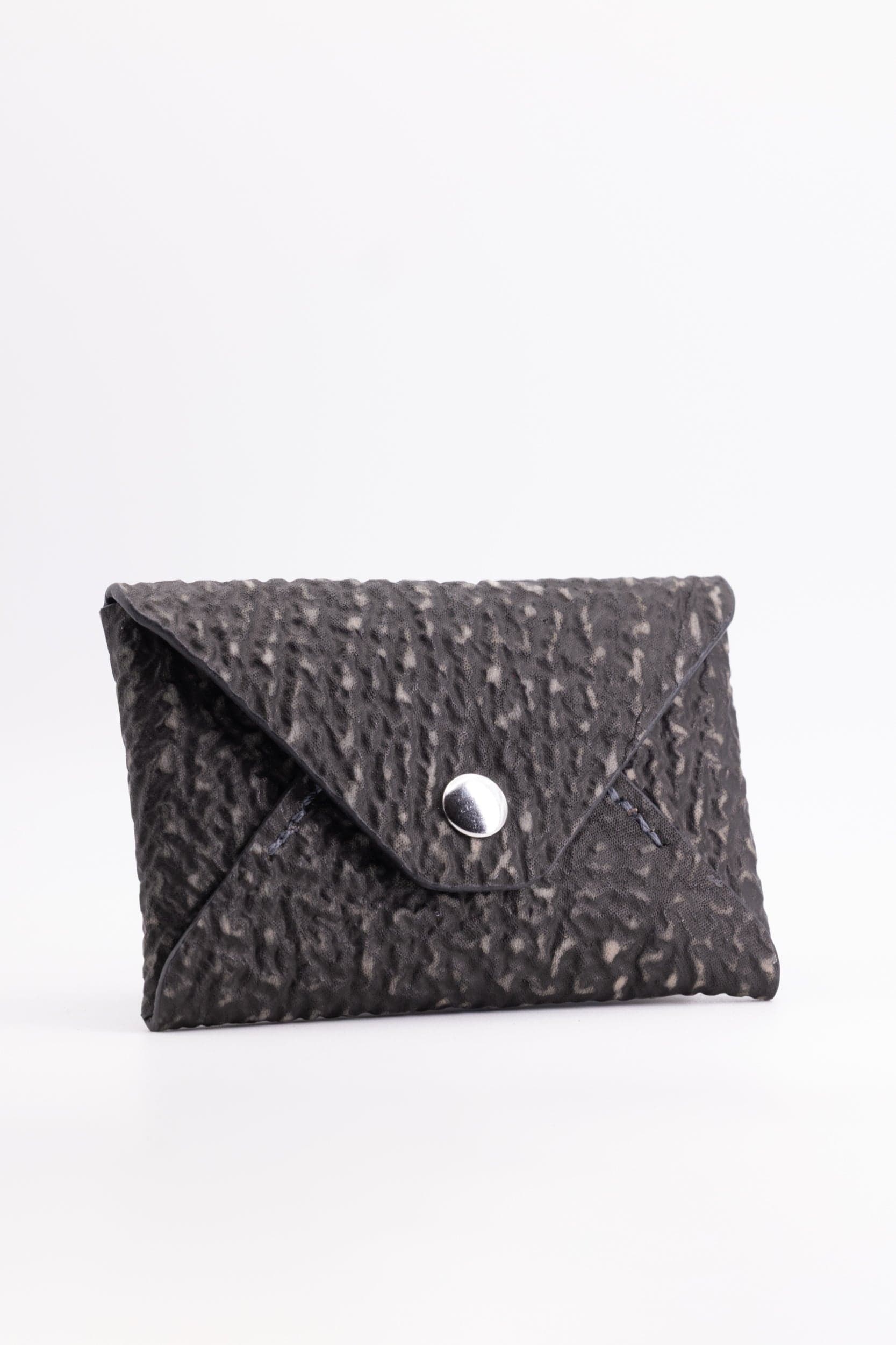 The Kenneth Envelope Card Wallet - Black and Grey Shark