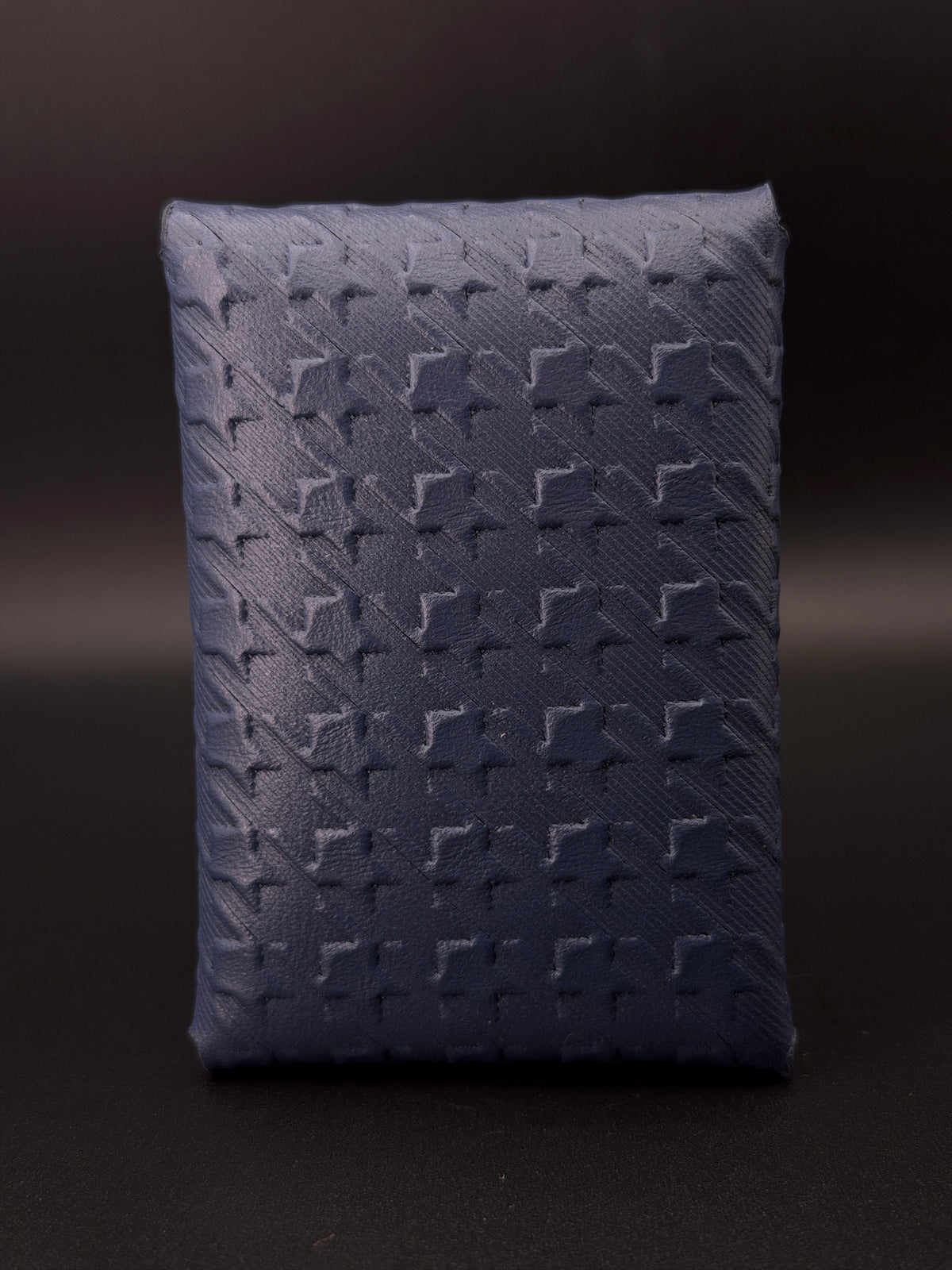 The Vert Wallet - French Blue Embossed Houndstooth