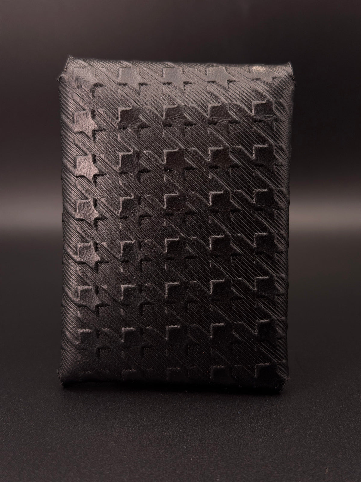 The Vert Wallet - Black Embossed Houndstooth