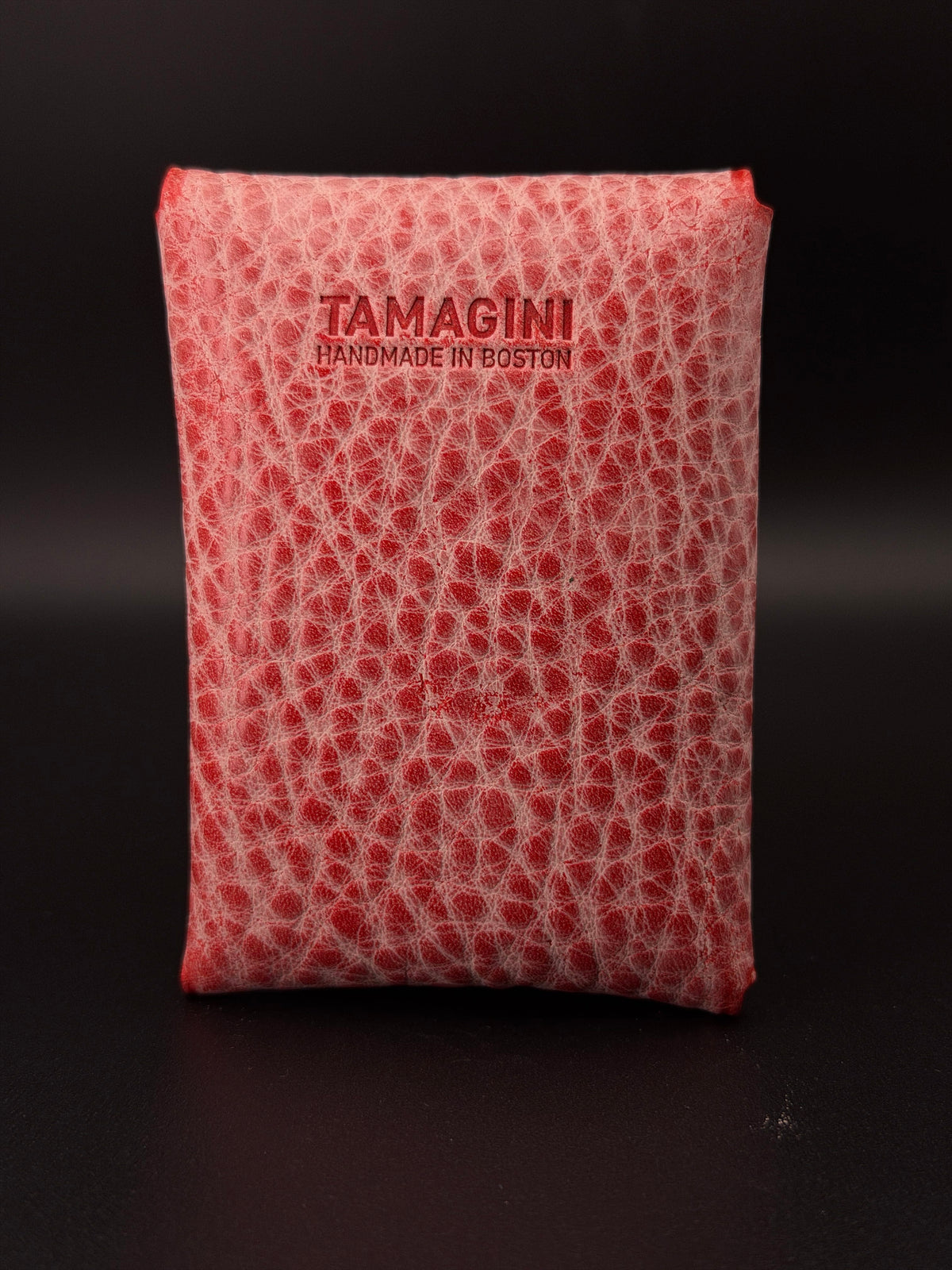 The Vert Wallet - Waxed Red Pebbled Calfskin