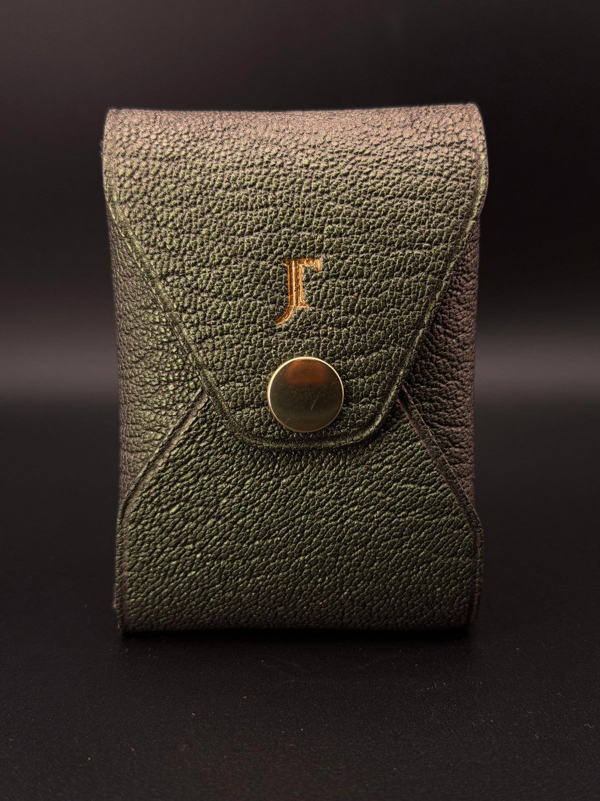 The Vert Wallet - Iridescent Kiwi French Goatskin