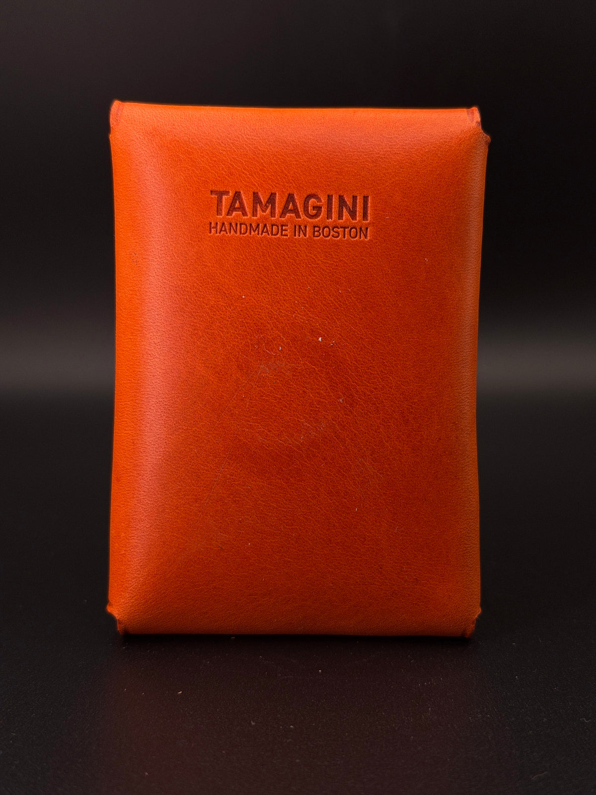 The Vert Wallet - Orange Smooth Italian Calfskin