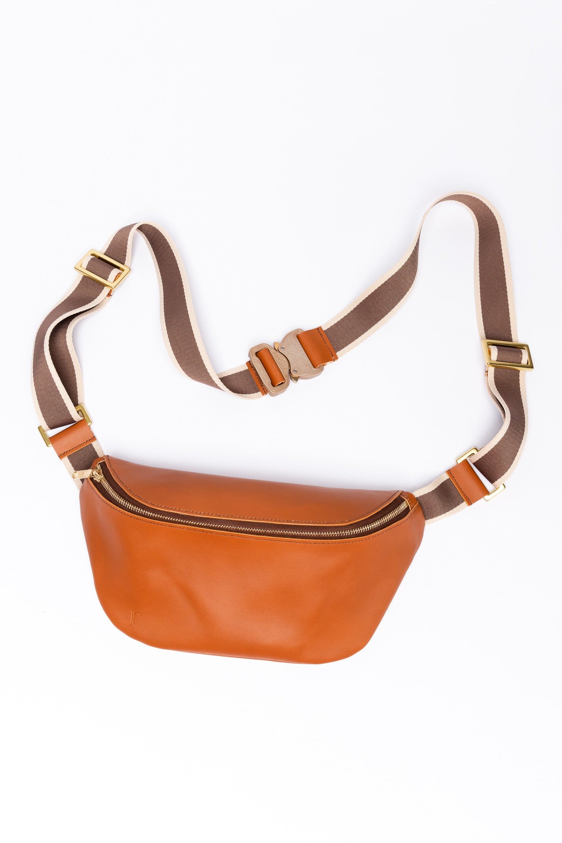 Tamagini Leather Fort Point Fanny Pack in Cognac Vachetta Calfskin | Tamagini Leather