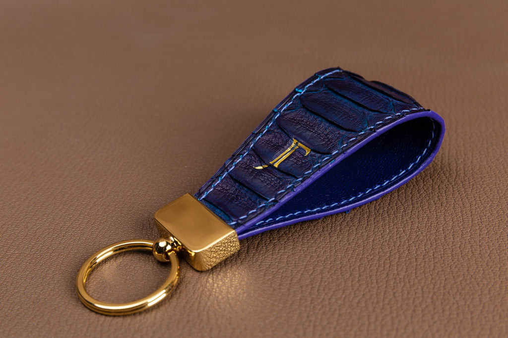 Tamagini Leather Luxury Keychains - French Calf Yellow EPI w/ Silver Hardware