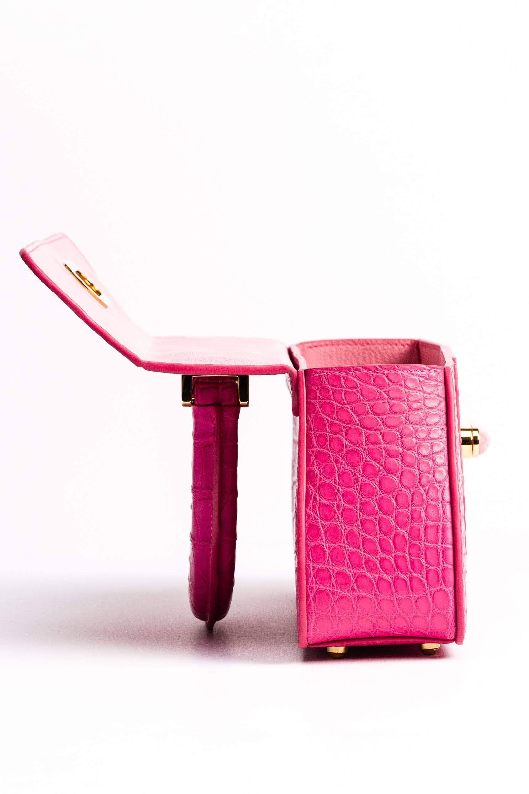 Tamagini Leather The  Symphony Bag - Hot Pink American Alligator | Tamagini Leather